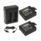 Wasabi Power Battery (2-Pack) and Dual Charger for 1080P and 4K Action Cameras (Compatible with AKASO, Aokon, Campark, DMYCO, HEIHEI, SOOCOO, Vemico, SJCAM M10, SJ4000, SJ5000 and more)