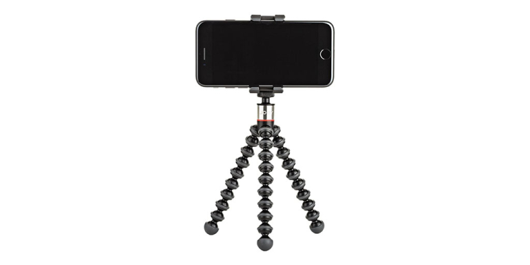JOBY GripTight ONE GP, Universal Phone Holder, Magnetic GorillaPod Flexible Small Tripod for Smartphone, Foldable and Portable, Black